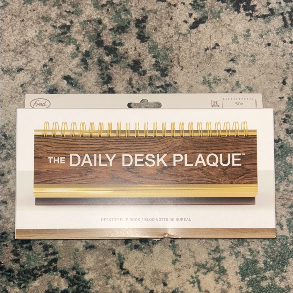Fred Gold and Brown Daily Desk Plaque